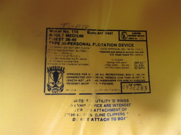 4 LIFE JACKETS