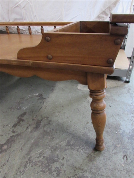 COLONIAL STYLE COFFEE TABLE WITH SIDE STORAGE