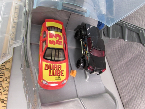 2 SHARK HOT WHEELS/MATCHBOX CAR CARRIERS W/CARS