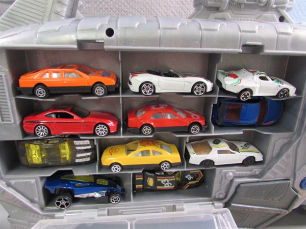 2 SHARK HOT WHEELS/MATCHBOX CAR CARRIERS W/CARS