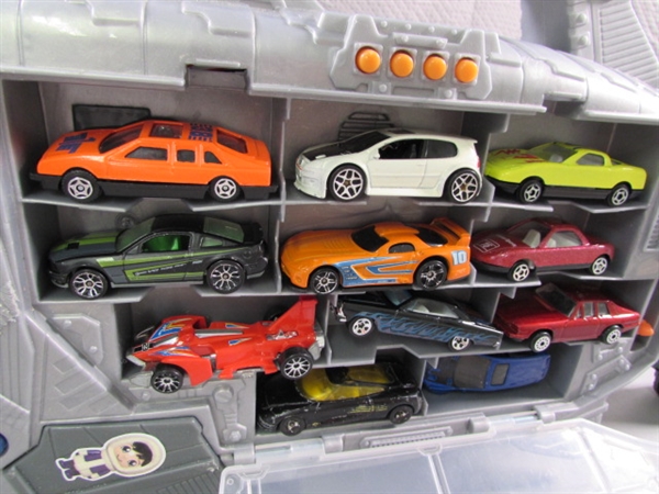 2 SHARK HOT WHEELS/MATCHBOX CAR CARRIERS W/CARS