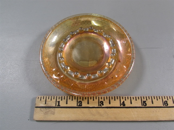 AMBER & PINK DEPRESSION & CARNIVAL GLASS