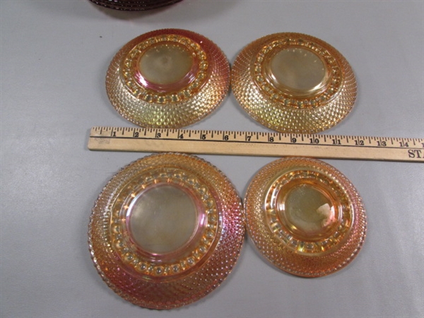 AMBER & PINK DEPRESSION & CARNIVAL GLASS