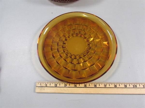 AMBER & PINK DEPRESSION & CARNIVAL GLASS