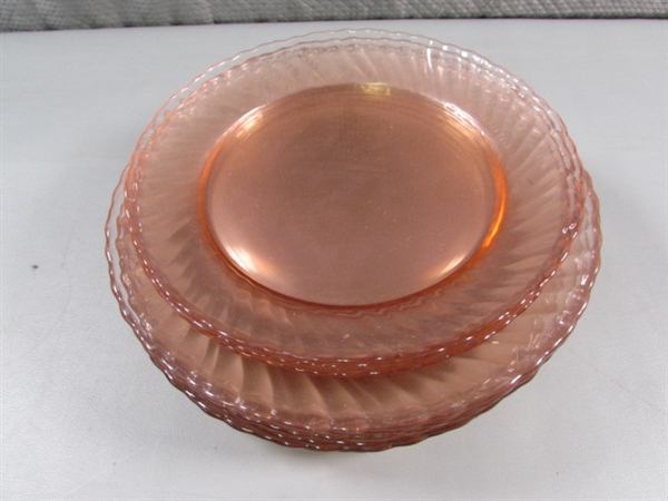 AMBER & PINK DEPRESSION & CARNIVAL GLASS
