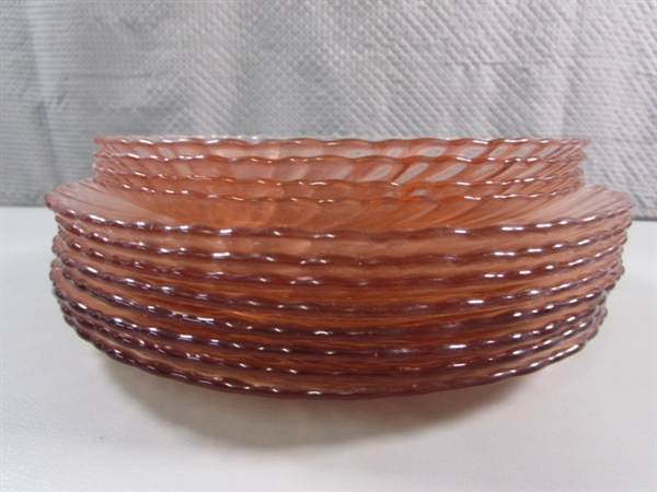 AMBER & PINK DEPRESSION & CARNIVAL GLASS