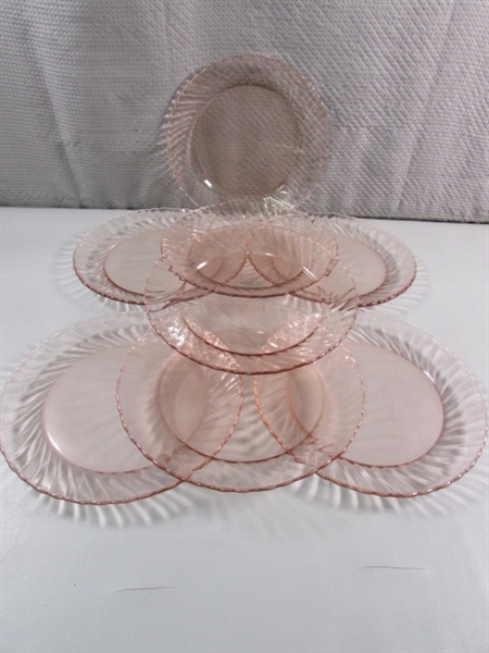 AMBER & PINK DEPRESSION & CARNIVAL GLASS