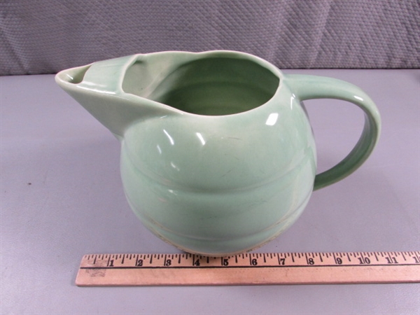 VINTAGE 'BAUER' ICELIP RINGWARE PITCHER - MINT GREEN