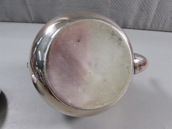 VINTAGE SILVERPLATE TEA SET & TRAYS