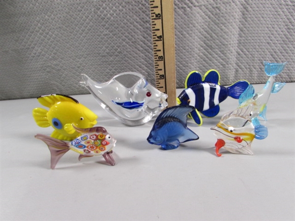 GLASS FISH FIGURINE COLLECTION