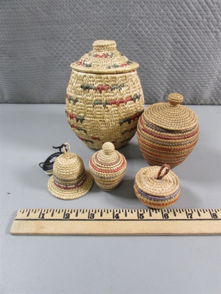 ALASKAN ARTIST MADE WOVEN BASKETS
