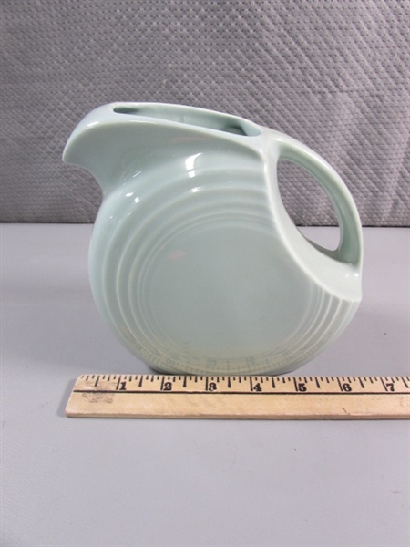 SMALL FIESTAWARE WARE DISC PITCHER SEA MIST GREEN