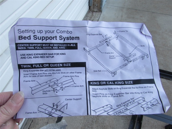 COMBO BED FRAME - TWIN TO CAL KING
