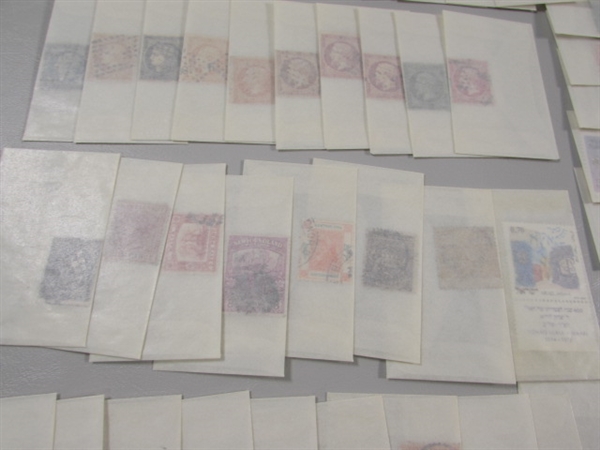 MIXED LOT OF POSTAGE STAMP SINGLES IN GLASSINE ENVELOPES #4