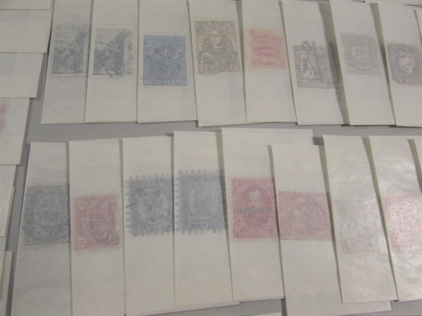 MIXED LOT OF POSTAGE STAMP SINGLES IN GLASSINE ENVELOPES #4