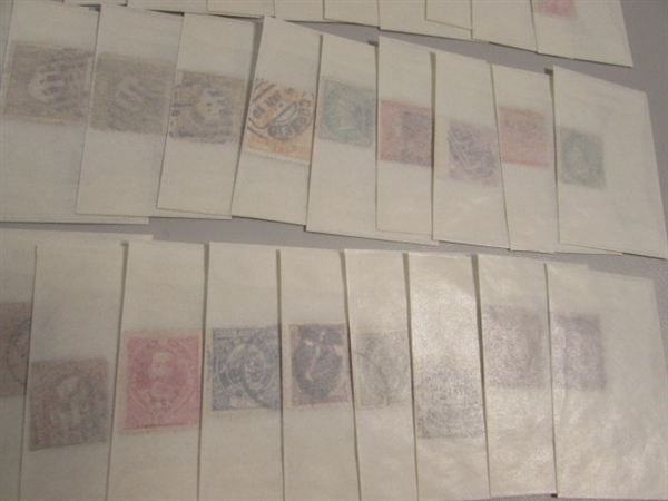 MIXED LOT OF POSTAGE STAMP SINGLES IN GLASSINE ENVELOPES #4