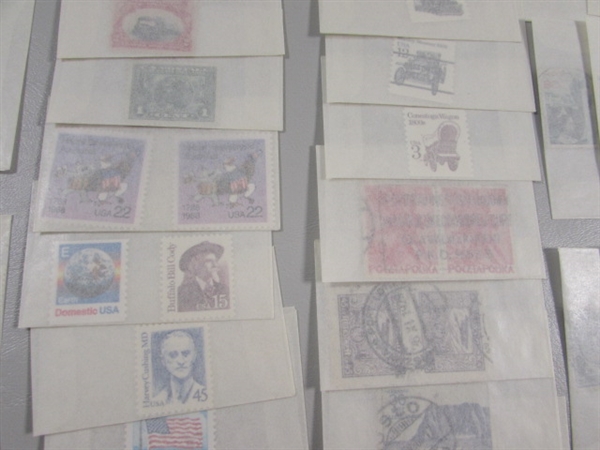 MIXED LOT OF POSTAGE STAMP SINGLES IN GLASSINE ENVELOPES #4