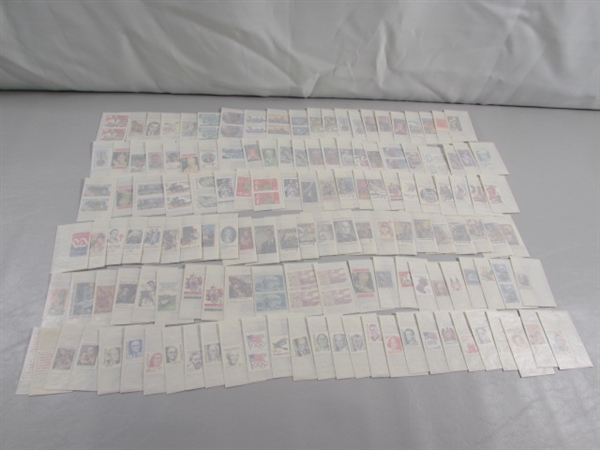 MIXED LOT OF POSTAGE STAMP SINGLES & SOME DOUBLES IN GLASSINE ENVELOPES #6