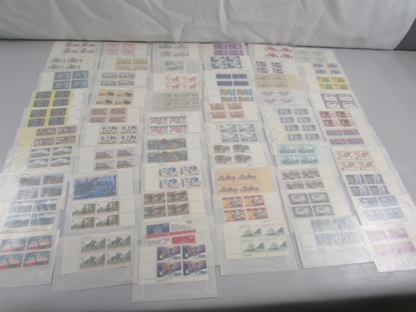 MIXED LOT OF US POSTAGE STAMP PLATE BLOCKS IN GLASSINE ENVELOPES ASST DENOMINATIONS #3