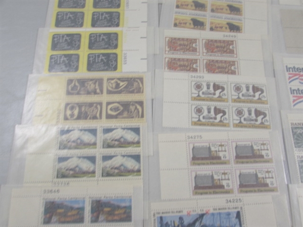 MIXED LOT OF US POSTAGE STAMP PLATE BLOCKS IN GLASSINE ENVELOPES ASST DENOMINATIONS #3