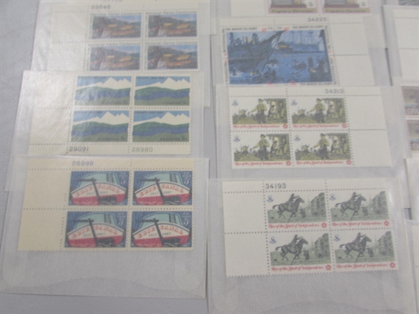 MIXED LOT OF US POSTAGE STAMP PLATE BLOCKS IN GLASSINE ENVELOPES ASST DENOMINATIONS #3