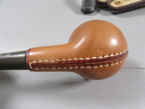 VINTAGE MEERSCHAUM PIPE W/CASE & OTHER VINTAGE PIPES & CIGARETTE HOLDER
