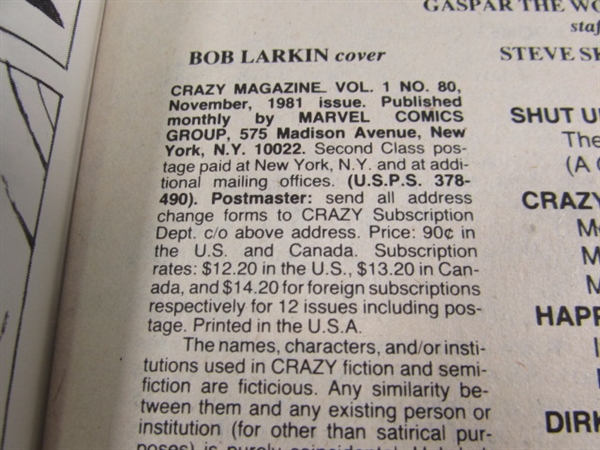 CRAZY MAGAZINE LOT