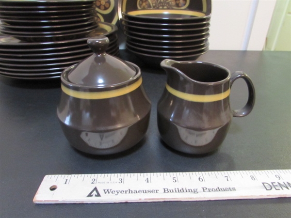 VINTAGE MIKASA (JAPAN) STONEWARE DINNERWARE - SERVICE FOR 8