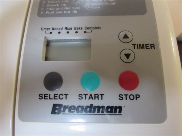 BREADMAN AUTOMATIC BREAD MAKER