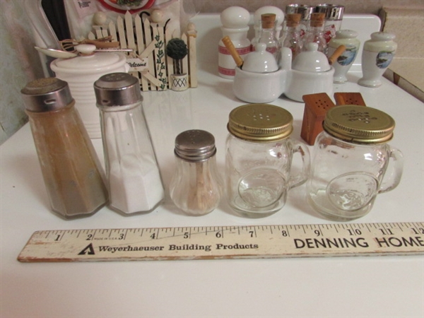 SALT & PEPPER SHAKERS, NAPKIN HOLDER & MORE