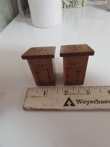 SALT & PEPPER SHAKERS, NAPKIN HOLDER & MORE