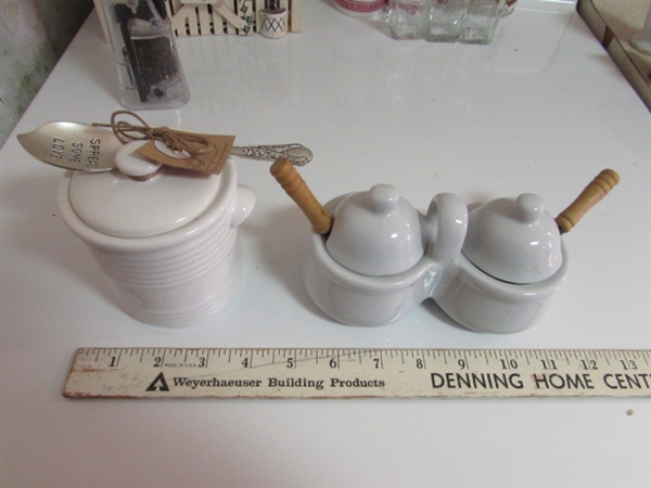 SALT & PEPPER SHAKERS, NAPKIN HOLDER & MORE