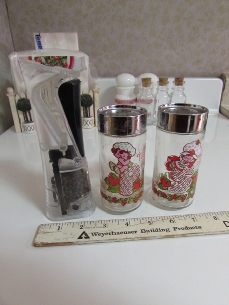 SALT & PEPPER SHAKERS, NAPKIN HOLDER & MORE