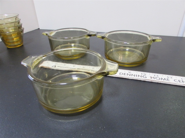 VINTAGE YELLOW MEXICAN GLASS DISHWARE