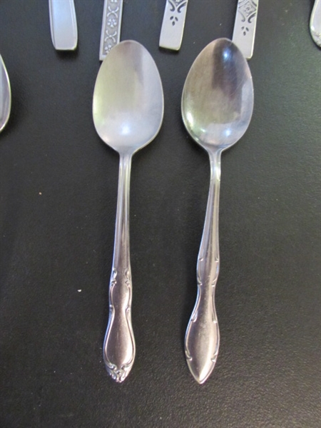 VINTAGE MIRACLE MAID STAINLESS FLATWARE & MISC PATTERNED EXTRAS
