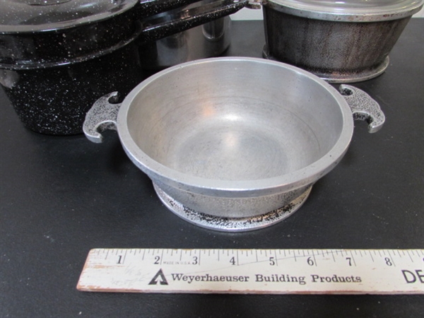 PRESSURE COOKER, DOUBLE BOILER & SAVEMASTER ALUMINUM COOKWARE