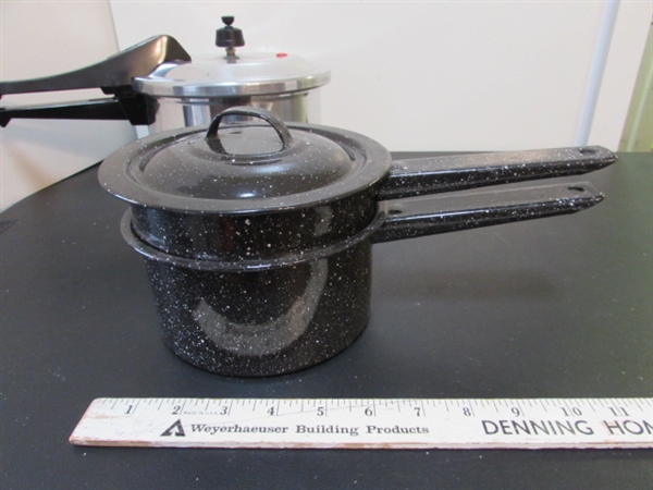 PRESSURE COOKER, DOUBLE BOILER & SAVEMASTER ALUMINUM COOKWARE