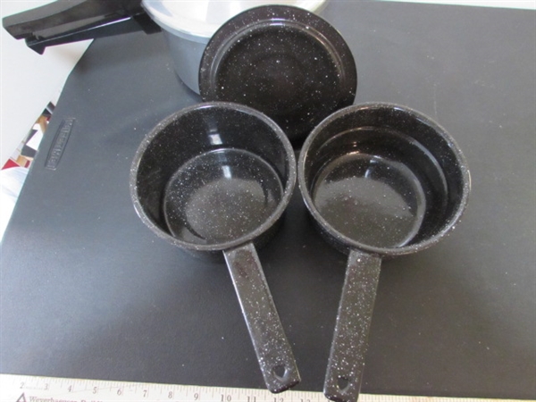 PRESSURE COOKER, DOUBLE BOILER & SAVEMASTER ALUMINUM COOKWARE