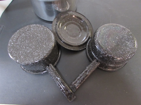 PRESSURE COOKER, DOUBLE BOILER & SAVEMASTER ALUMINUM COOKWARE