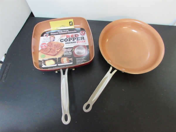 RED COPPER FRYING PANS