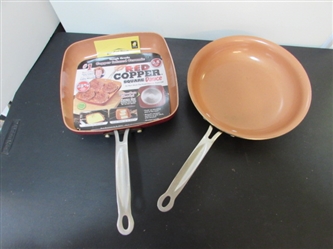 RED COPPER FRYING PANS