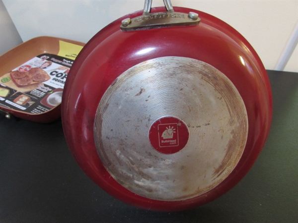 RED COPPER FRYING PANS