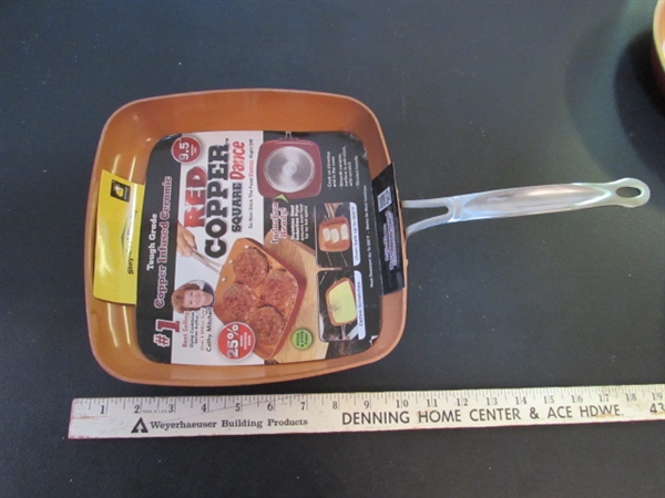 RED COPPER FRYING PANS