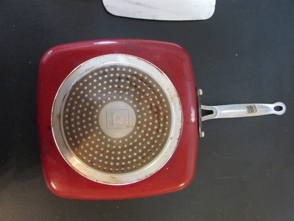 RED COPPER FRYING PANS