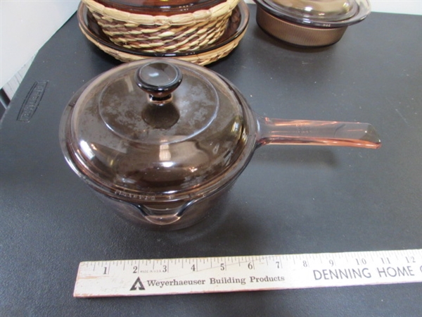 VISION WARE & AMBER GLASS COOKWARE