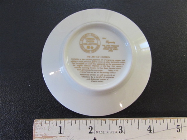COLLECTION OF ART OF CHOKIN 24KT RIMMED PLATES