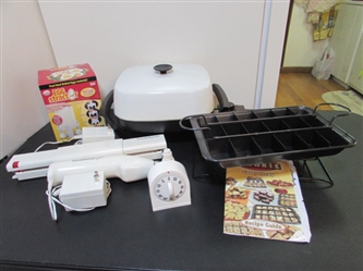 ELECTRIC SKILLET, BROWNIE PAN, VACUUM SEALER & MORE