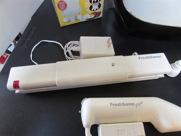 ELECTRIC SKILLET, BROWNIE PAN, VACUUM SEALER & MORE
