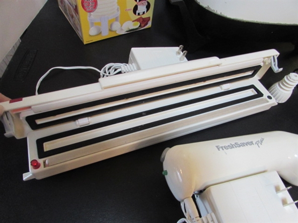 ELECTRIC SKILLET, BROWNIE PAN, VACUUM SEALER & MORE