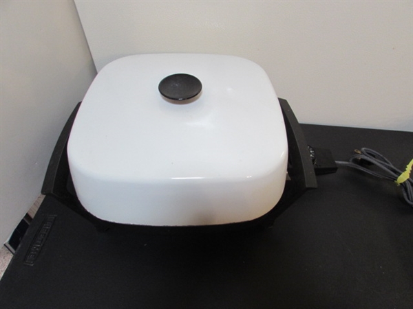 ELECTRIC SKILLET, BROWNIE PAN, VACUUM SEALER & MORE